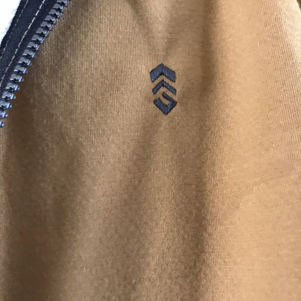 Men's Zip-Up Hoodie Sweatshirt in Camel - Picture 2 of 5